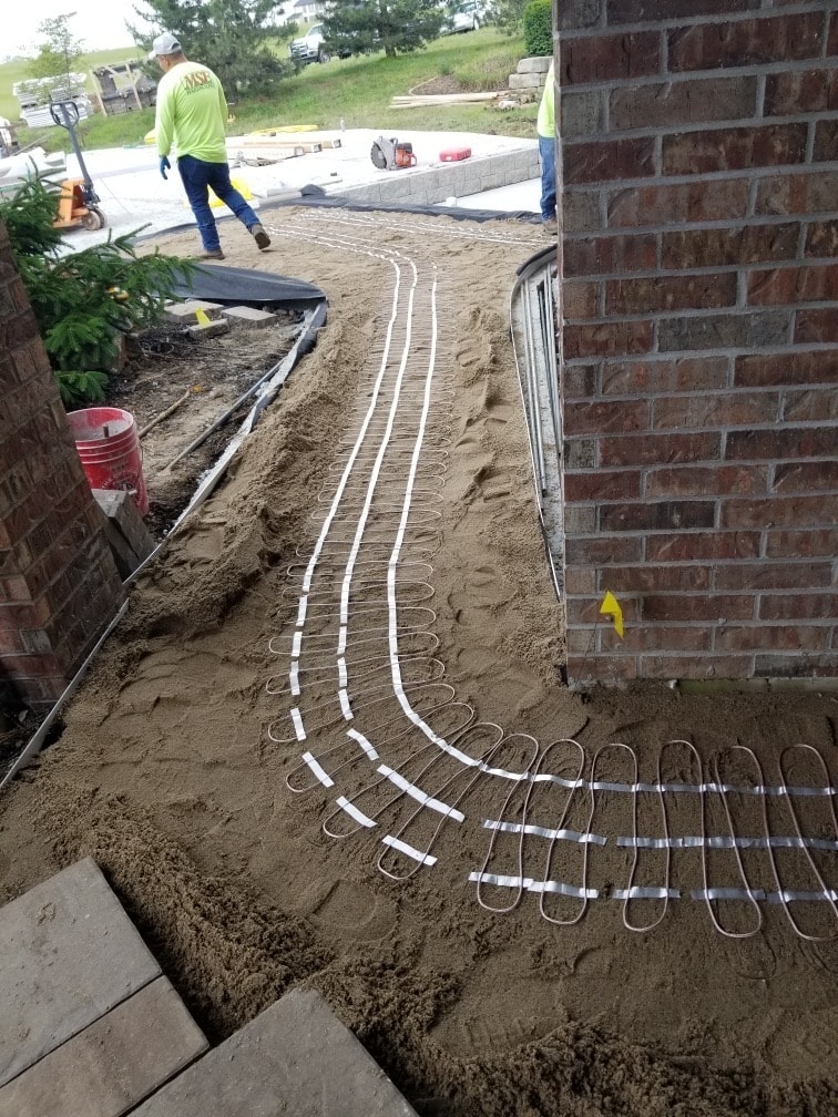 Heating Cables Over Sand