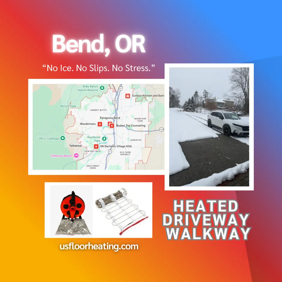heated driveway bend or